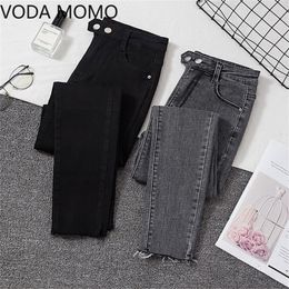 Plus size Jeans Female Denim Pants Black Womens woman Donna Stretch Bottoms Feminino Skinny For Women Trousers 220423