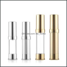 Packing Bottles Office School Business Industrial 5Ml 10Ml 15Ml 20Ml 30Ml As Airless Lotion Pump Bottle Stam Gold Uv Vacuum Essential Oil