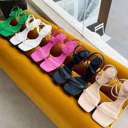 Square Strange Womens Shoes Style Ladies Buckle Sandals Toe Strap Fashion Designed Summer Outdoor Thin Heel Pums Shoe
