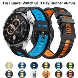 smartwatch 2 Canada - Watch Bands 22mm Wristband Replacement Straps For Huawei GT 3 2 Gt2 Runner 46mm Active Pro Sports Smartwatch Silicone Band Correa Hele22