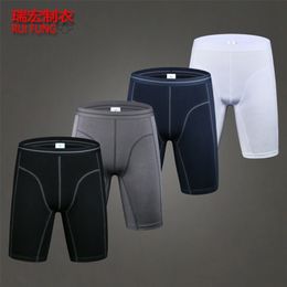 lot mens winter thick underwear boxers shorts casual cotton knee length men long leg sport boxer man thin underpans LJ201110