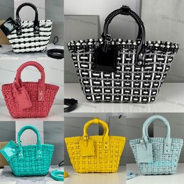2022-summer beach bag womens bistro basket tote handbags fashion designer shoulder bag high quality weave shopping