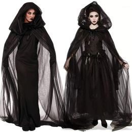 Miccostumes Women&amp;#039;s Gothic Ghost Vampire Dress Morticia Halloween Cosplay Costume 2022