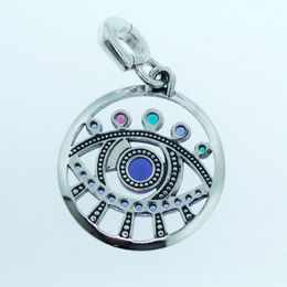 ME The Eye Medallion Charm Silver Pandora Charms for Bracelets DIY Jewellery Making kits Loose Beads Silver wholesale 799668C01