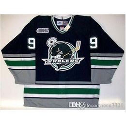 C26 Nik1 custom Men real Full embroidery #9 TYLER SEGUIN PLYMOUTH WHALERS hockey Jersey or custom any name or number HOCKEY Jersey