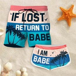Couple Matching Return To Babe Shorts Fashion 3D Printed Casual Shorts Men Women for Couple Outfit Beach Shorts W220617