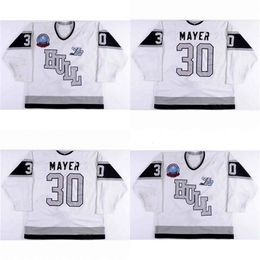 CeoMit Custom Hull Olympiques Jerseys 30 Thierry Mayer Mens Womens Youth 100% Embroidery cusotm any name any number Vintage Ice Hockey Jerseys