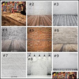 Wallpapers Home Décor Garden Vintage Brick Wall Po Backdrops Wood Floor Backdrop Pography Background Studio Prop Wallpaper Decor 85*125Cm