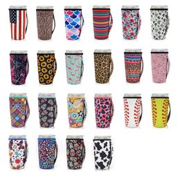 Drinkware Supplies Reusable Iced Coffee Cup Sleeve Neoprene Insulated Sleeves Cup Cover Holder Idea for 20oz Tumbler Cups and Hot Beverages