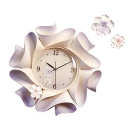 Wall Stickers Modern Minimalist Luxury Personality Embossed European El Home Silent Resin Clock Crafts Mute Art Chart Decoration