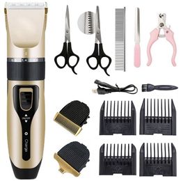 Dog Clipper pet Dog Hair Clipper For Dogs Reachageable Trimmer Haircut Cat Hair Cutting Remover Machine Grooming Kit 220423