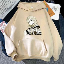 Genshin Impact s Albedo Hoodie Kpop Clothes Women Long Sleeve Casual Manga Tops Harajuku Aesthetic Y2k Hombre Streetwear Y220713