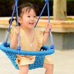 Camp Furniture Swing Outdoor Children Entertainment Round Toy Sturdy Garden Patio Durable Hanging ChairCamp