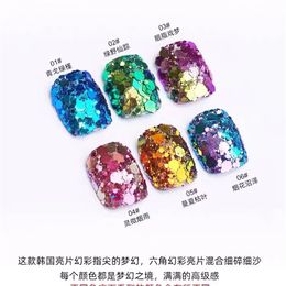 TCT320 Chameleon Colour Chunky Colour Shift Nail Glitter Nails Art Decoration Body Art Tumblers DIY Crafts Festival Accessories 220525