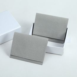 20pcs grigio in microfibra di gioielli in pelle scamosciata in pelle scamosciata per buste per sacchetti per imballaggio per imballaggi per buste per business per affari