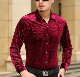 Buy Velvet Dress Shirt Men Online 