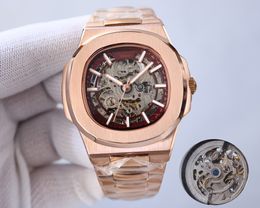 Men's Watch Mechanical Self-Winding Mineral Glass Surface Stainless Steel Case Strap Ceramic Dial