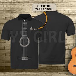 Summer shirts women for men Guitar Personalised Name 3D printed Short sleeve t Tops camisas 220712