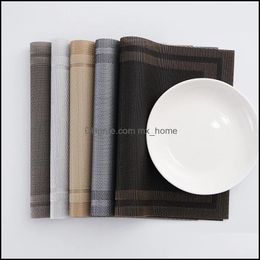 Mats Pads Table Decoration Accessories Kitchen Dining Bar Home Garden Ll Placemat Kitchen Mat Pvc Square Kitch Dhnvt