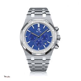 royal blue watches UK - Men's Automatic Mechanical Watch 26338PT.OO.1220PT.01 REQUIN Brand Royal Blue Six Hands Calendar Multifunction Dial Oak Class2640