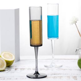 165ml Acrylic champagne wine glasses 2 Colours PC cups Anti-drop and High temperature resistance plastic cups