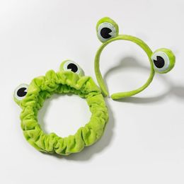 Cartoon Funny Frog Makeup Headband Wide-brimmed Elastic Hairbands Cute Girls Hair Bands Women Hair Accessories Girls Hairband