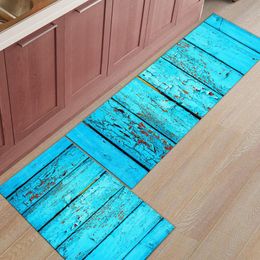 Carpets Wooden Planks Retro Blue Floor Mat Rugs For Living Room Entrance Door Bath Kitchen Carpet Rug LongCarpets CarpetsCarpets
