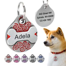Personalized Dog Tag Free Engraving Dogs ID Tags Nameplate French Bulldog Plate Antilost Pet Accessories For Collar Necklace 220610