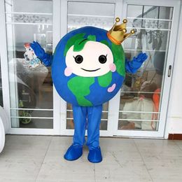 Masquerade Festival Dress Blue Earth Mascot Costume Halloween Christmas Fancy Party Dress Cartoon Character Suit Carnival Unisex Adults Outfit