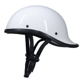 Motorcycle Helmets 1PCS 57-62cm ABS Plastic Helm Motorcross Capacete Half Helmet For Retro Matte Bright Black