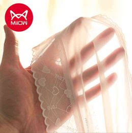 3 PCS Miiow Genuine Ice Silk Underwear Women's Lace Mid-waist Seamless Cotton Antibacterial Crotch Sexy Breathable Briefs T220810