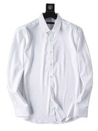 Designers Mens Dress Shirts Business Fashion bberry Classic Long Sleeve Shirt Brands Men Spring Slim Fit chemises de marque Clothing stylist luxury Clothes M-3XL#05