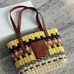 Tote Bags Women's Designer Handbags New 2022 Branded Woven Shopping Bags Large Capacity Vegetable Baskets