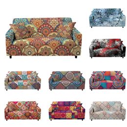 Bohemian Mandala Sofa Covers for Living Room Sectional Corner Elastic Couch L Shape Slipcover Home Decor 220617