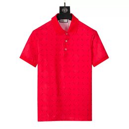 High quality summer new style mens short sleeve Polo shirt casual womens lapel Tshirt fashion monogrammed logo top QAQ