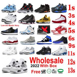 2023 7 Citrus 1 High OG Stealth Scarpe da basket Infrared 4s Canyon Purple 12s Hyper Royal Playoffs 13 French Blue Napoletan With Box All'ingrosso Uomo Donna Sneakers