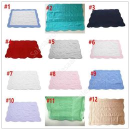 Blankets Home Textiles Garden New 23 Colours Ins Baby Blanket Toddler Pure Cotton Embroidered Infant Ruffle Quilt Swaddling Breathable Air 60pcs Sea Shipping DAS481