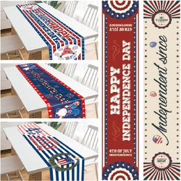 Independence Day banner flag table runner celebrate freedom USA mats party atmosphere decoration