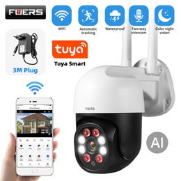 IP Cameras Fuers 1080P 3MP Tuya Smart Outdoor Home Security Auto Tracking AI Human Detection WIFI CCTV Surveillance 230206