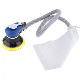 5 Inch 10000RPM Self-vacuuming Pneumatic Tools Air Sander Machine with 1m Air Tube and 6-hole Matte Sanding Pad for Polishing
