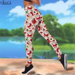 Women Leggings Christmas Gift Santa Claus Printed High Waist Elasticity Legging for Female Outdoor Sports Jogging Pants W220616