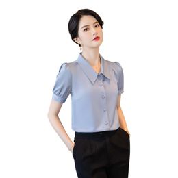 Women's Blouses & Shirts Summer Fashion Women & Ladies 2 Piece Skirt And Top Sets Short Sleeve Office Work Uniform StyleWomen's