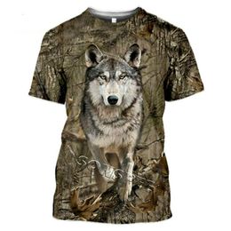 T-shirts Men And Women Children Casual Funny 3D Printing T-shirt Camouflage Hunting Animal Short-sleeved Shirt Street ClothingT-shirts T-shi