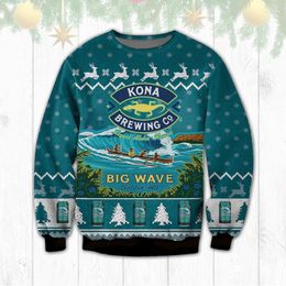 Men's Sweaters Men And Women Casual Dress Funny 3D Digital Printing Wool Round Neck Loose Large Size Christmas SweaterMen's Olga22