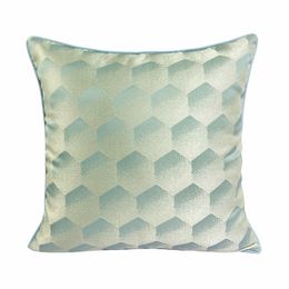 light green pillow cases Canada - Hinyeatex Modern Light Green Geometric Hexagon Pillow Case 45x45cm Home Decorative Interior Cushion Cover 1 Piece Pack