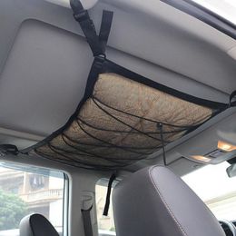 Car Organiser Flexible Adjustable Roof Storage Mesh Bag Wearable Polyester