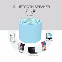 mini cannons UK - Mini Wireless Portable Bluetooth Speakers Macaron Small Steel Cannon Stereo Sound Speaker For Computer Mobile Phone242y