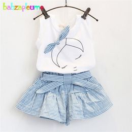 Summer Baby Girls Clothes Toddler Clothing Vest+Shorts 2PCS set Children Girls Costume 0-7Year Infant Outfits kidswear BC1152 220425