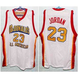 Nikivip Michael MJ #23 All American White Retro Basketball Jerseys Mens Stitched Custom Any Number Name