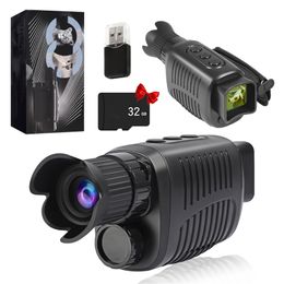 Night Vision Device Monocular 1080P HD Infrared Camera 4x Digital Zoom Hunting Telescope Wild Day Dual Use P o Video 220721